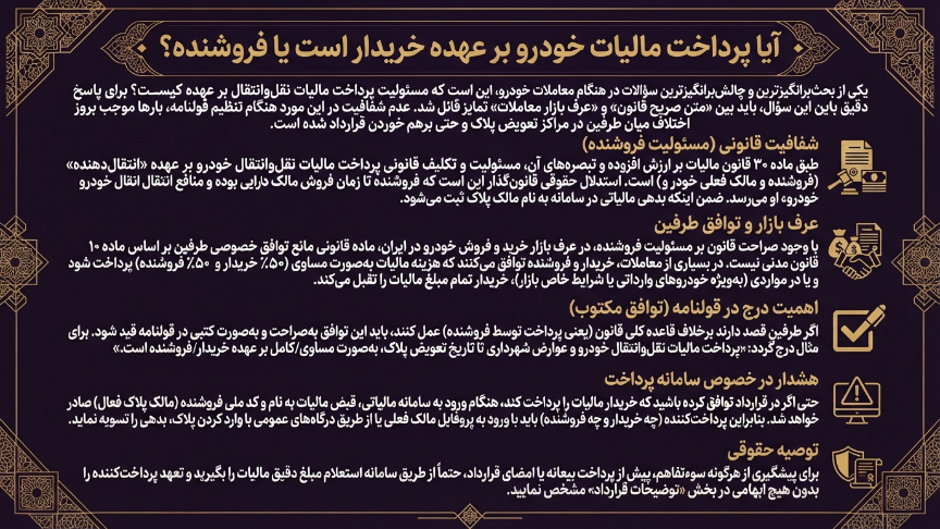 پرداخت مالیات برعهده خریدار است یا فروشنده