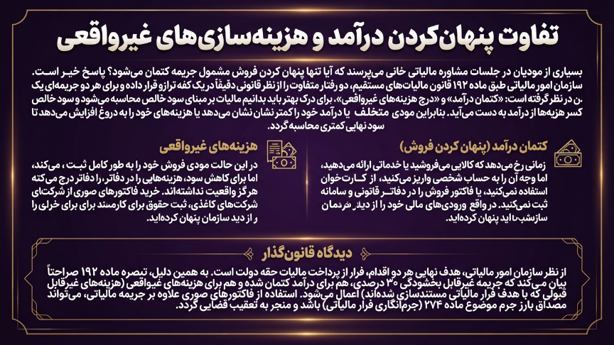 پنهان کردن درآمد 