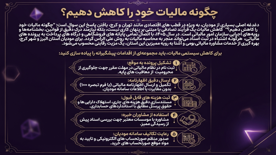 چگونه مالیات خود را کاهش دهیم 