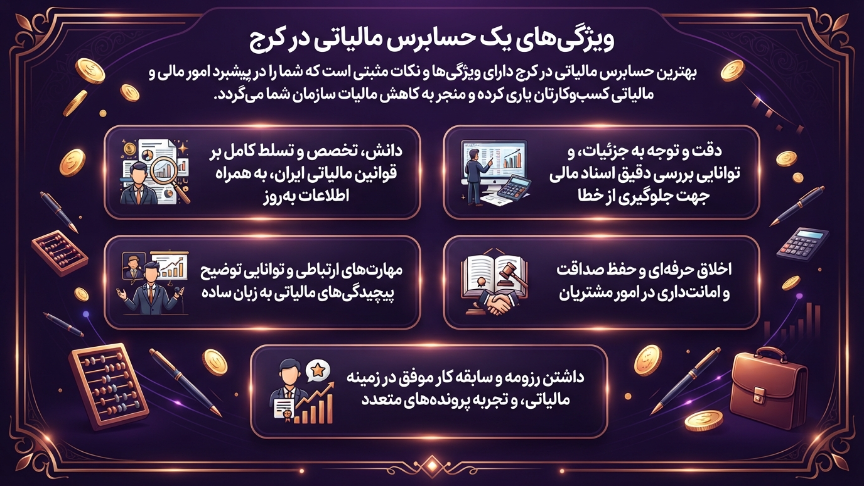 ویژگی حسابرس مالیاتی در کرج