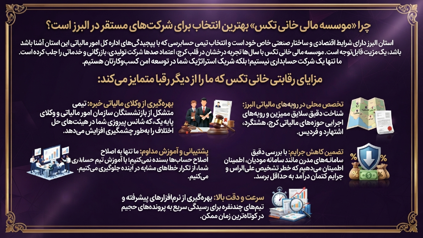 خانی تکس بهترین حسابرس مالیاتی در کرج