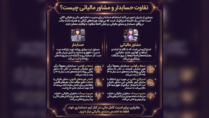 تفاوت حسابدار و مشاور مالیاتی 
