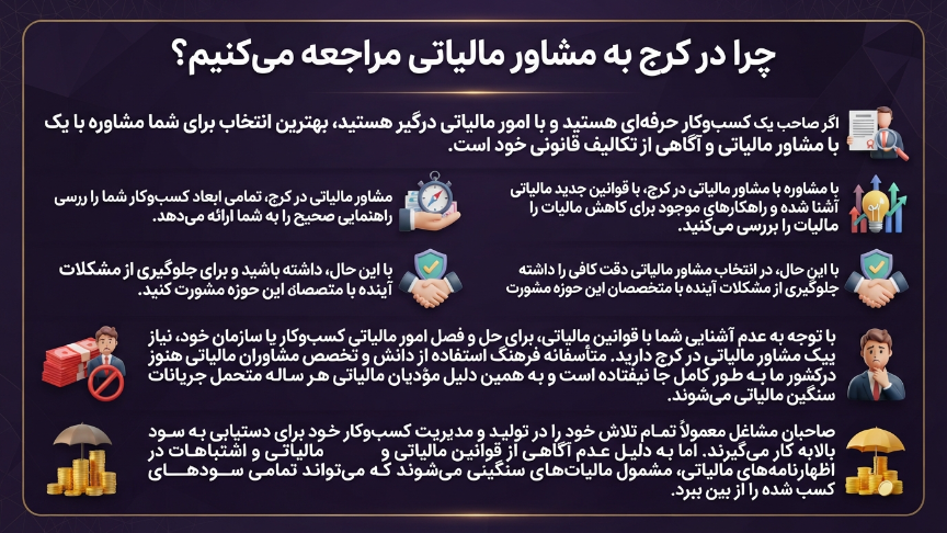 چرا به مشاور مالیاتی در کرج نیاز داریم 