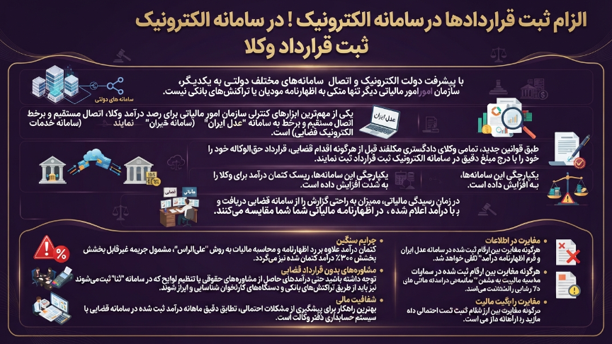 ثبت قرارداد وکلا در سامانه 
