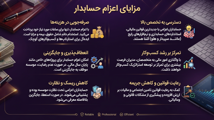 مزایای اعزام حسابدار 