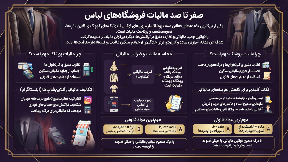اظهارنامه مالیاتی لباس فروشی 
