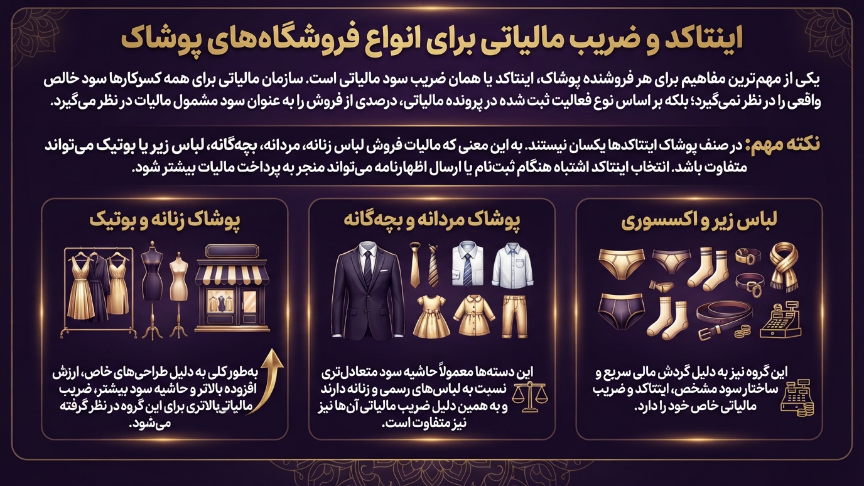 اینتاکد مالیاتی پوشاک