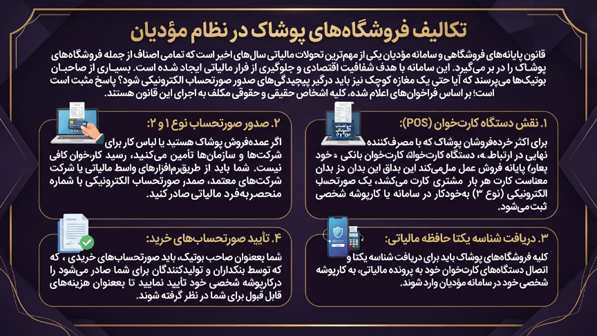 تکلیف فروشگاه پوشاک رد سامانه مودیان