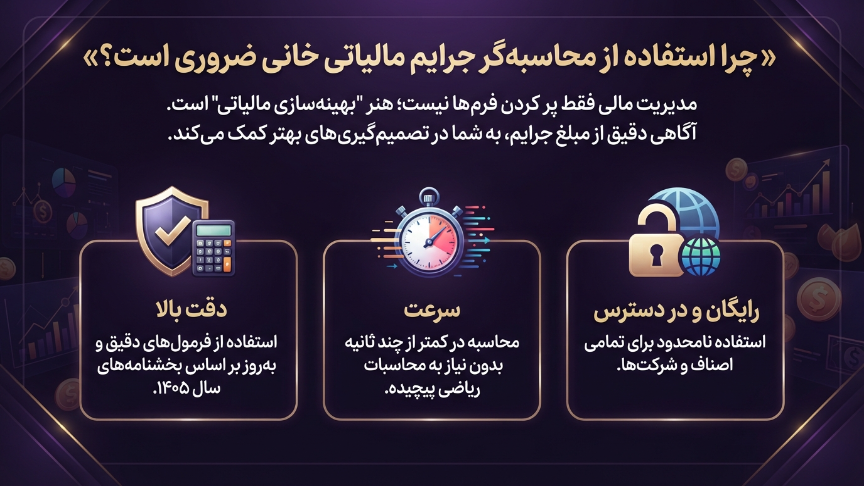 محاسبه گر جرایم مالیاتی خانی تکس 