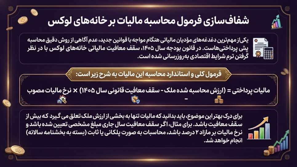 محاسبه مالیات خانه لوکس 