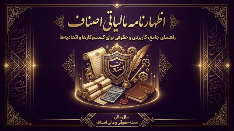 اظهارنامه مالیاتی اصناف
